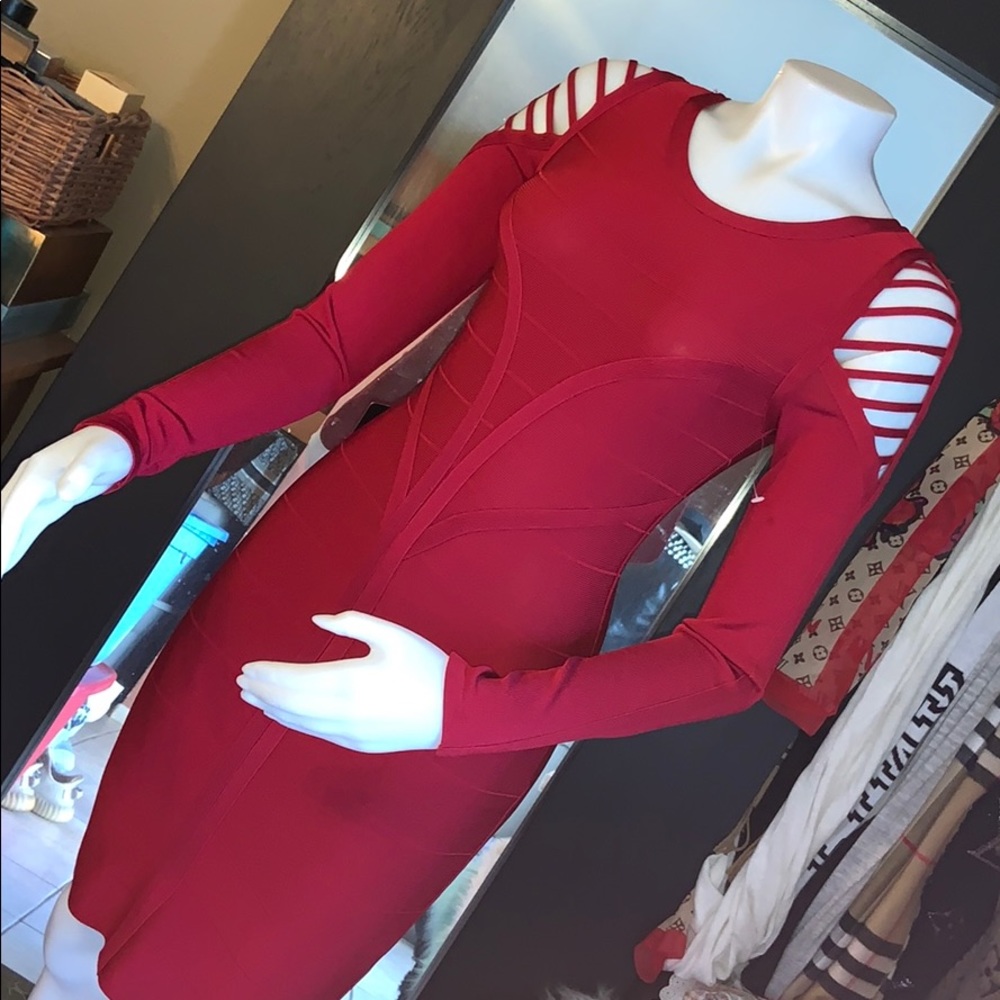 Bebe bandage long sleeves sz small NWT